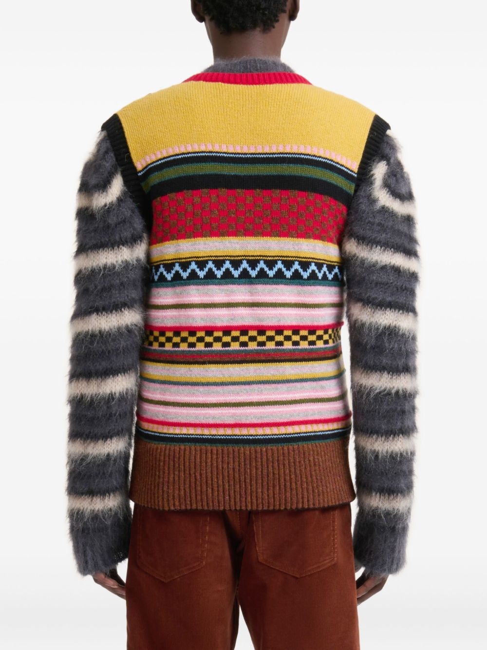 striped wool vest - 4