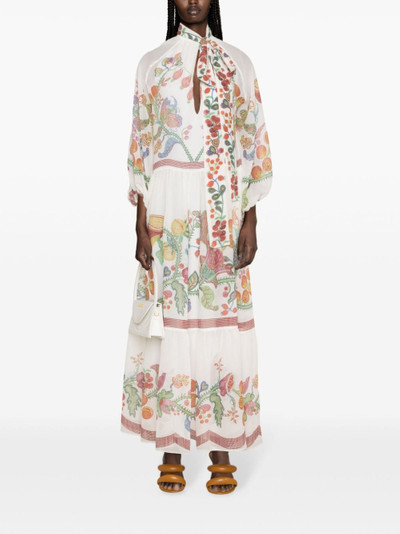 La DoubleJ floral-print silk maxi dress outlook