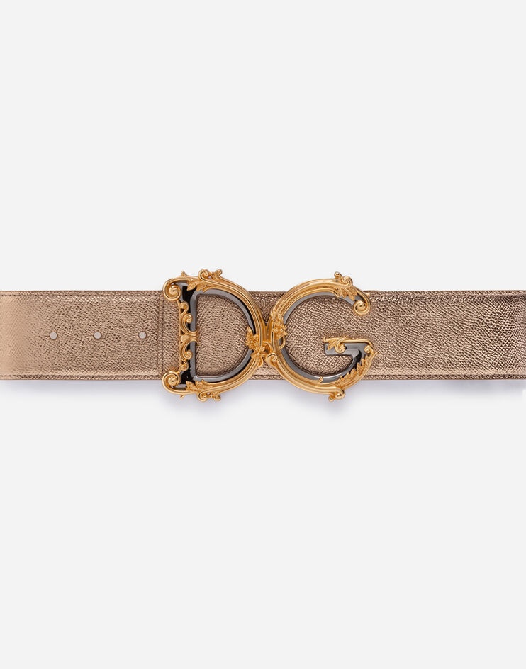 Belt in laminated dauphine calfksin with baroque dg - 3