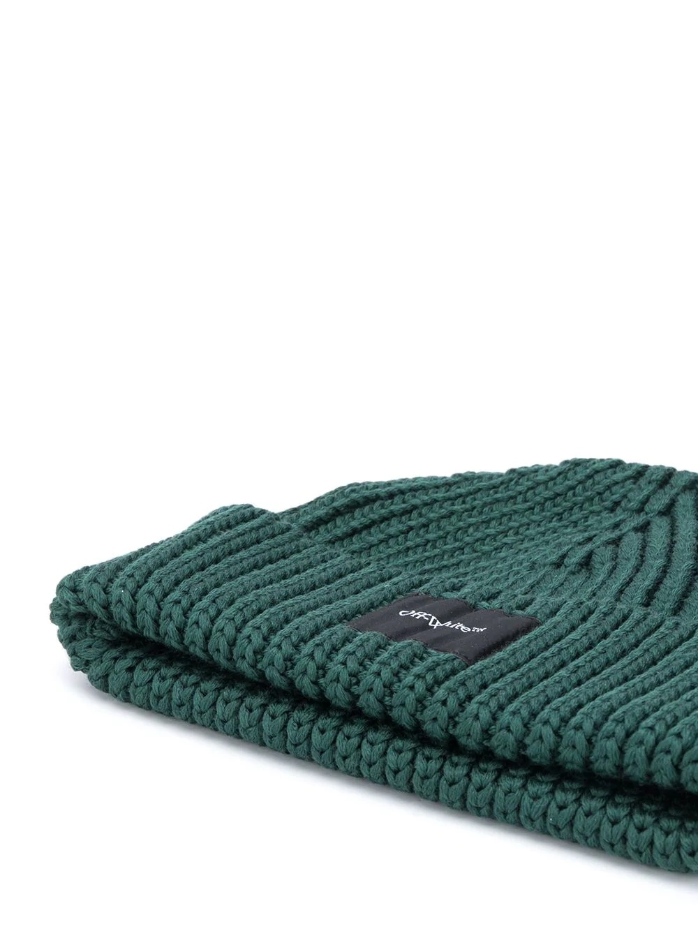 logo-patch ribbed beanie - 2