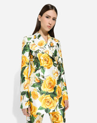 ジャケット Dolce & Gabbana Single-breasted turlington blazer Single-breasted floral quilted jacquard Turlington jacket in