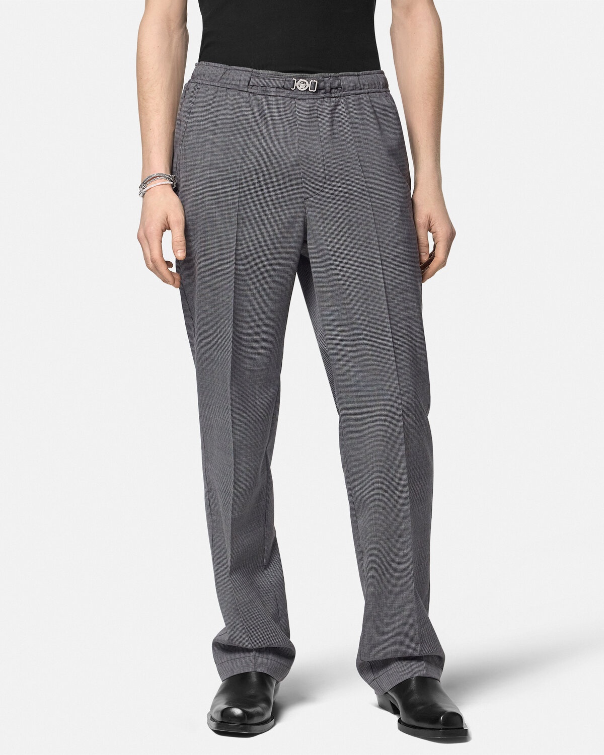 Houndstooth Wool Pants - 4