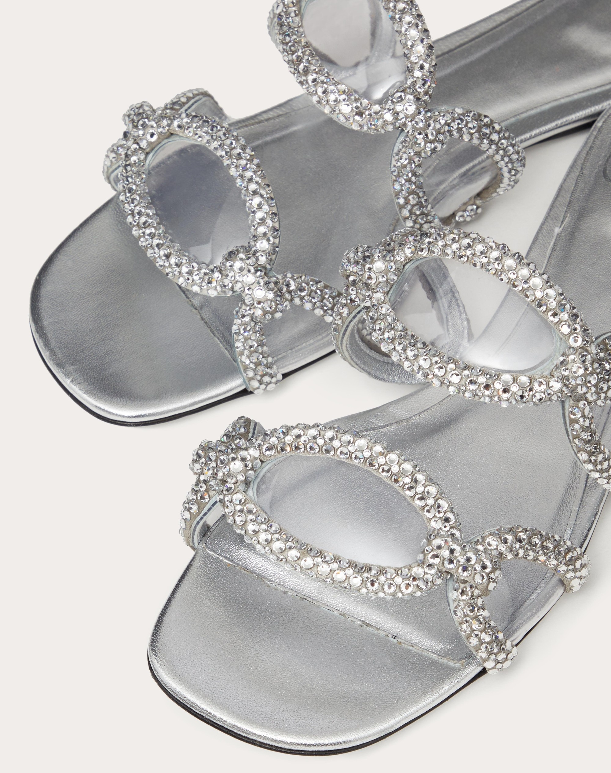 VALENTINO GARAVANI CHAIN 1967 SLIDE SANDAL WITH CRYSTALS - 5