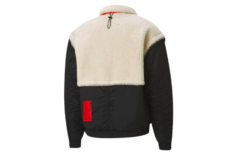 PUMA Puma x Attempt Sherpa Fleece Jacket 'Beige Black Orange' 598257-01 outlook