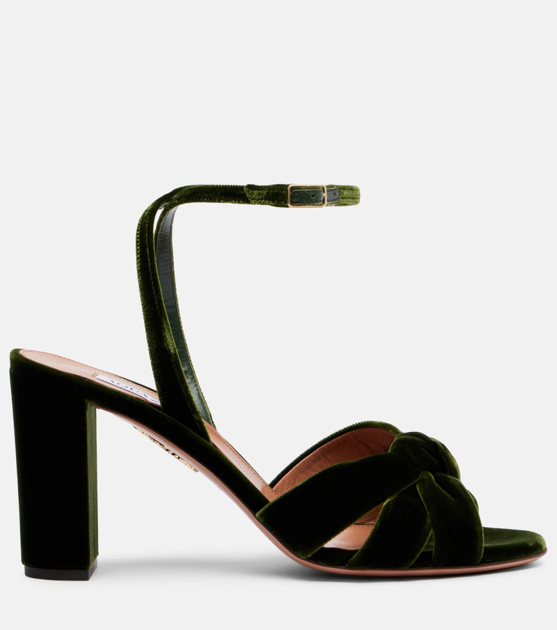 Nina 85 velvet sandals 4