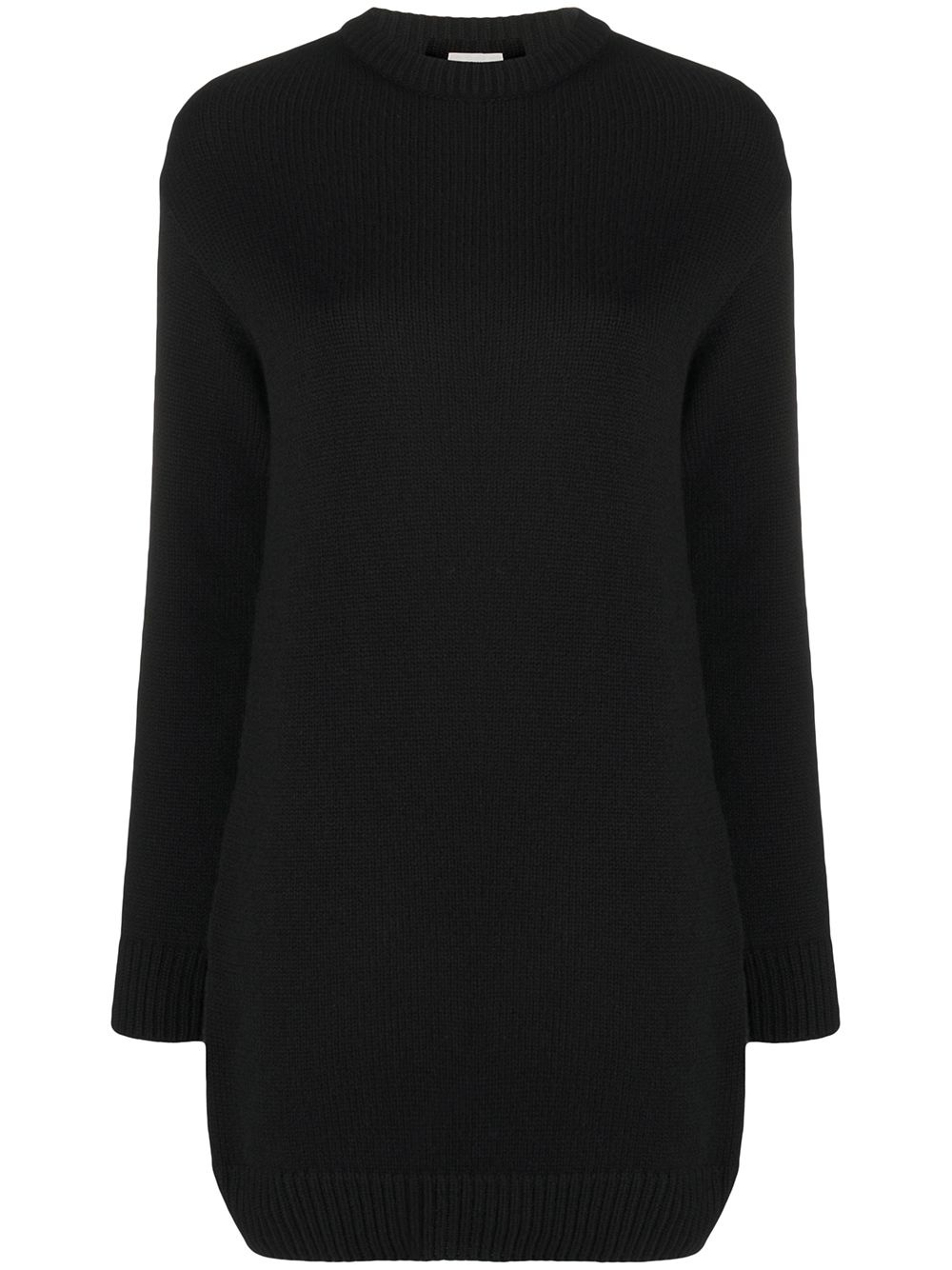 cashmere long-sleeve knitted dress - 1