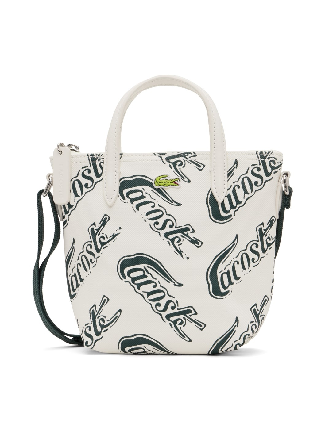 White Small Logo Print Tote - 1