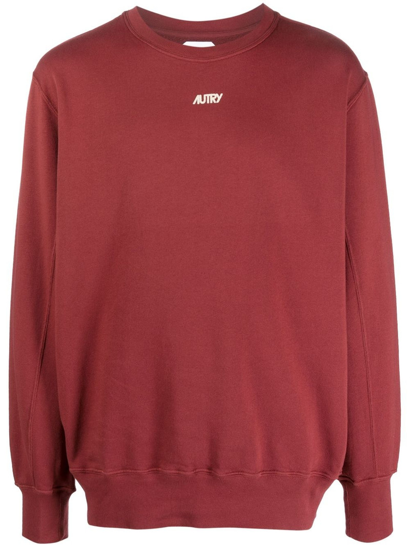 logo-embroidered crew-neck sweatshirt 1