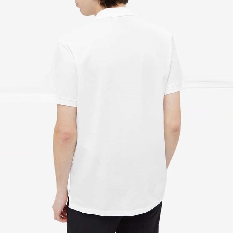 Alexander McQueen SS21 Embroidery Skull Cotton Polo Male White 650418-QQX33-9000 - 4