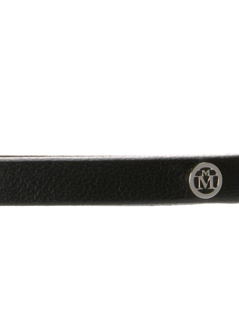 logo-plaque leather headband - 2