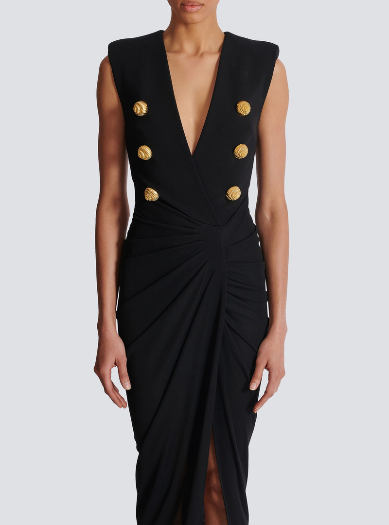 Long tailored crepe dress 5