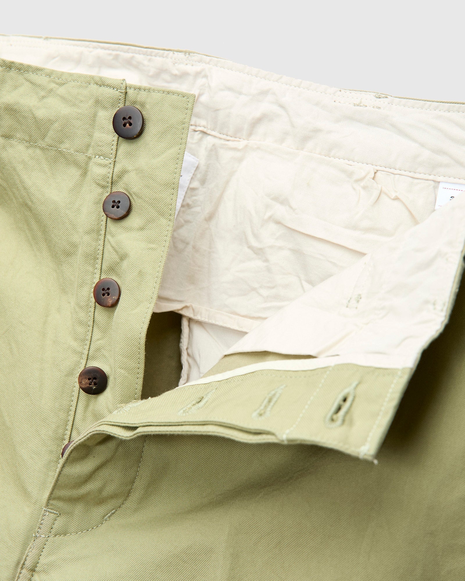 Wide Chino Pants in Light Green - 7