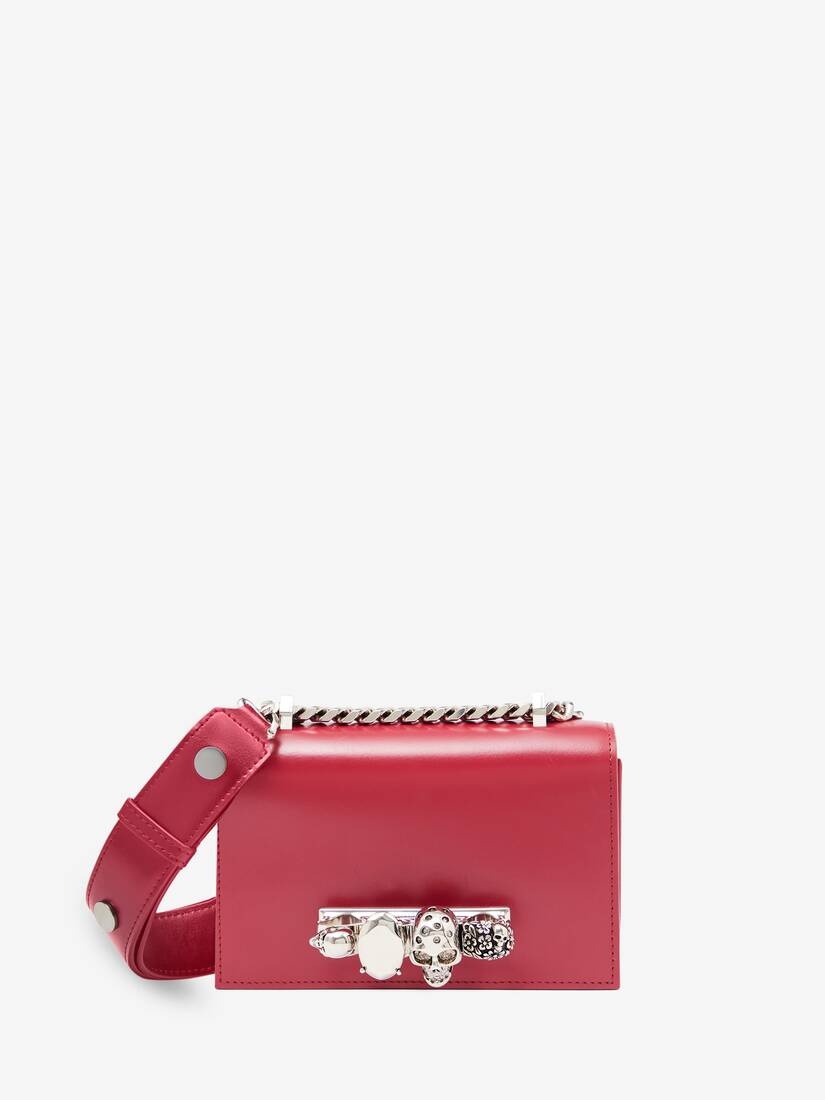 Women's The Biker Mini Jewelled Satchel in Lipstick Red - 1
