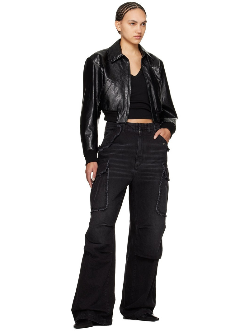 DARKPARK Black Vivi Denim Cargo Pants outlook