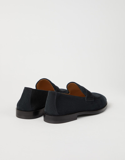 Brunello Cucinelli Suede penny loafers outlook