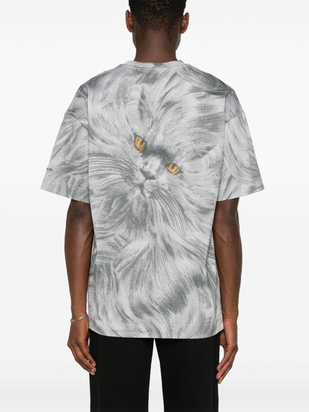 cat-print T-shirt - 3