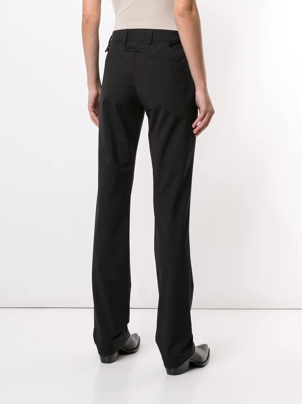 pintuck straight-leg trousers - 4