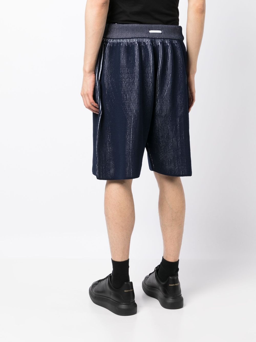 ribbed drawstring-waist shorts - 4