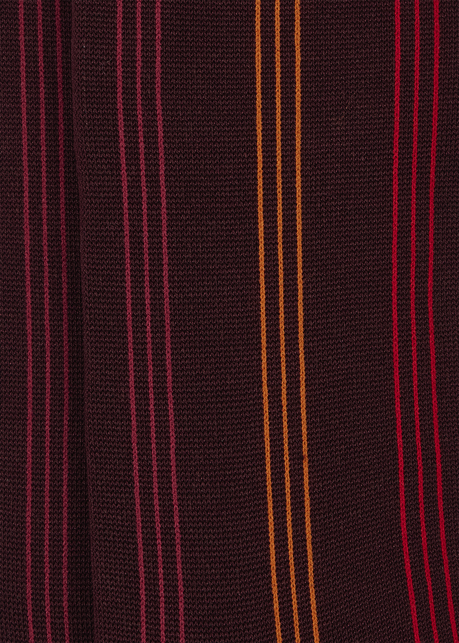 Burgundy Contrasting Stripe Socks - 3