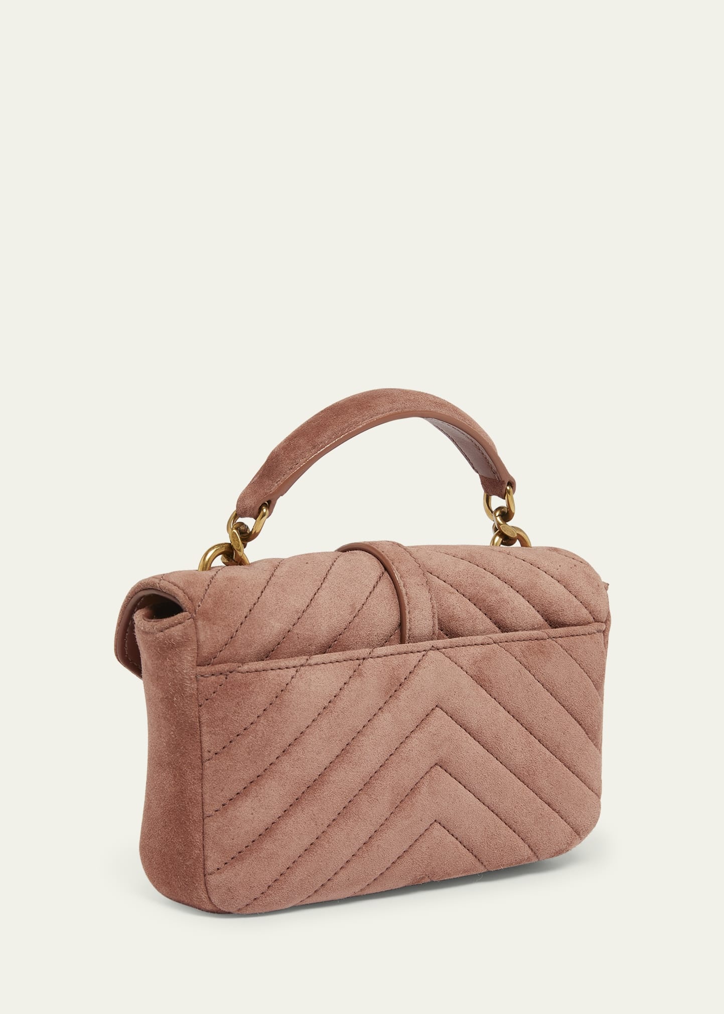 College Mini Chain Shoulder Bag in Suede - 3