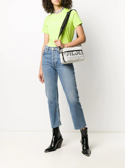 Diesel logo print cross body bag outlook