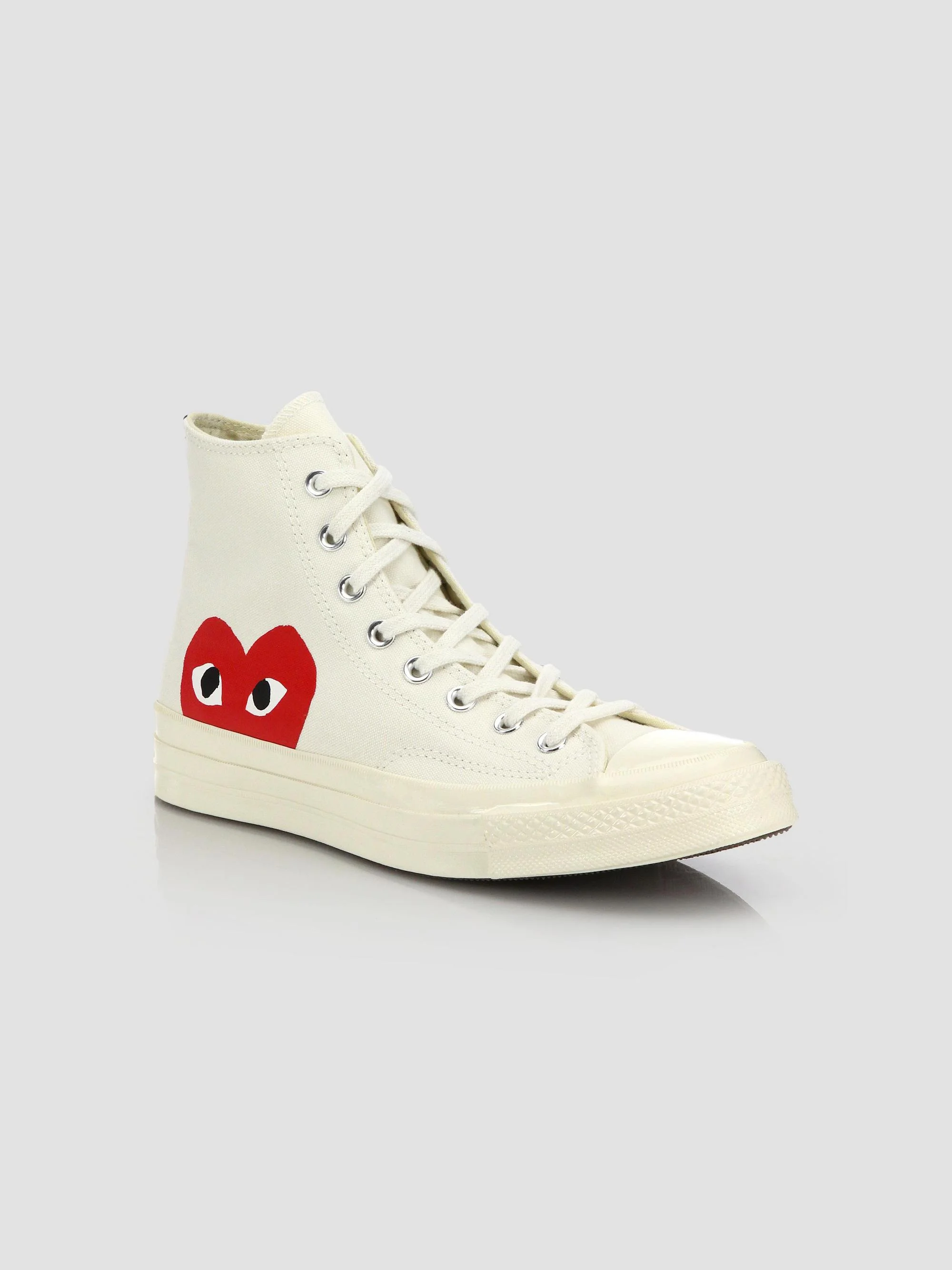 Men CdG PLAY x Converse Men's Chuck Taylor All Star High-Top Sneakers - Beige - 1