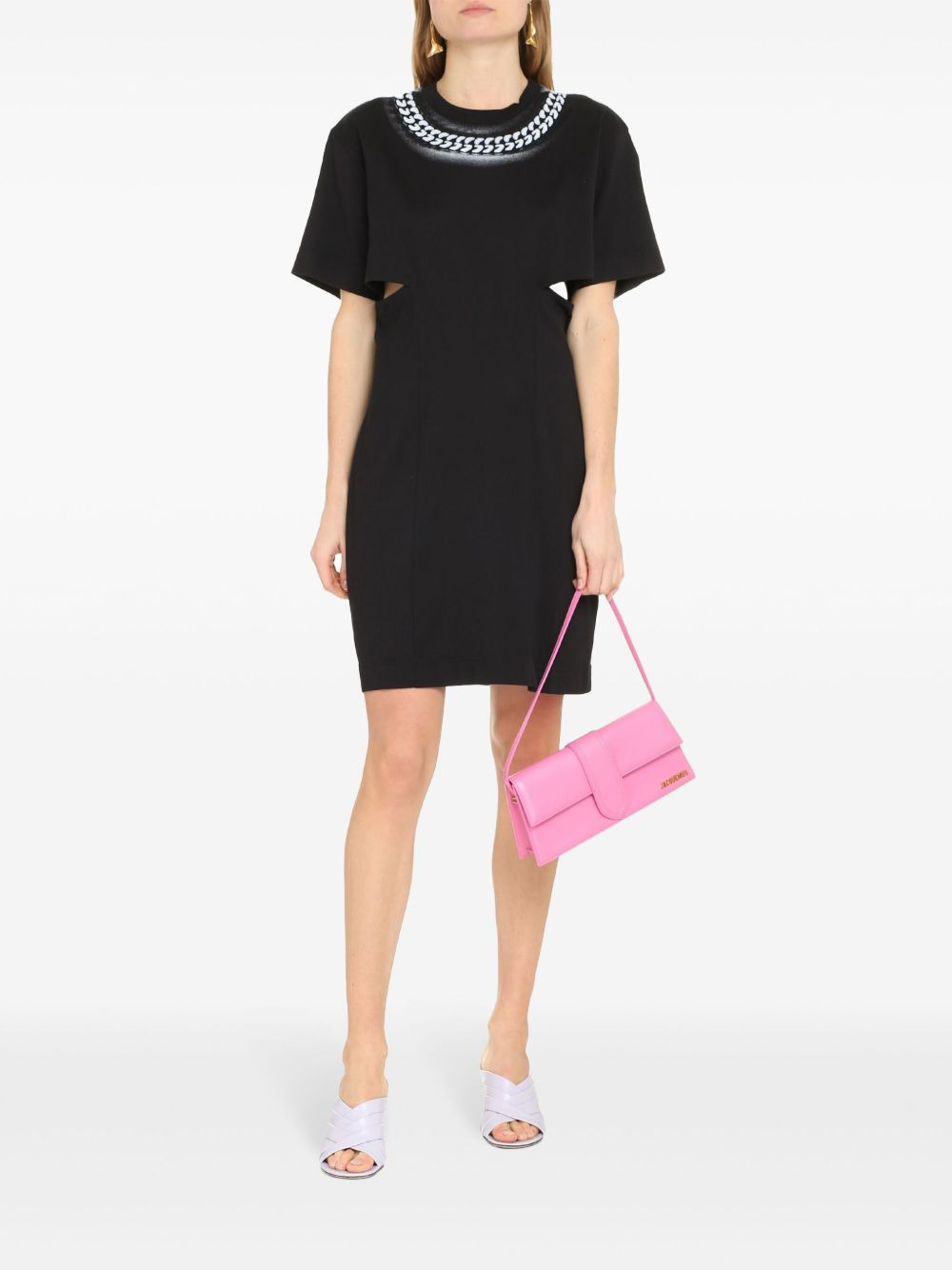 chain-print T-shirt dress - 2