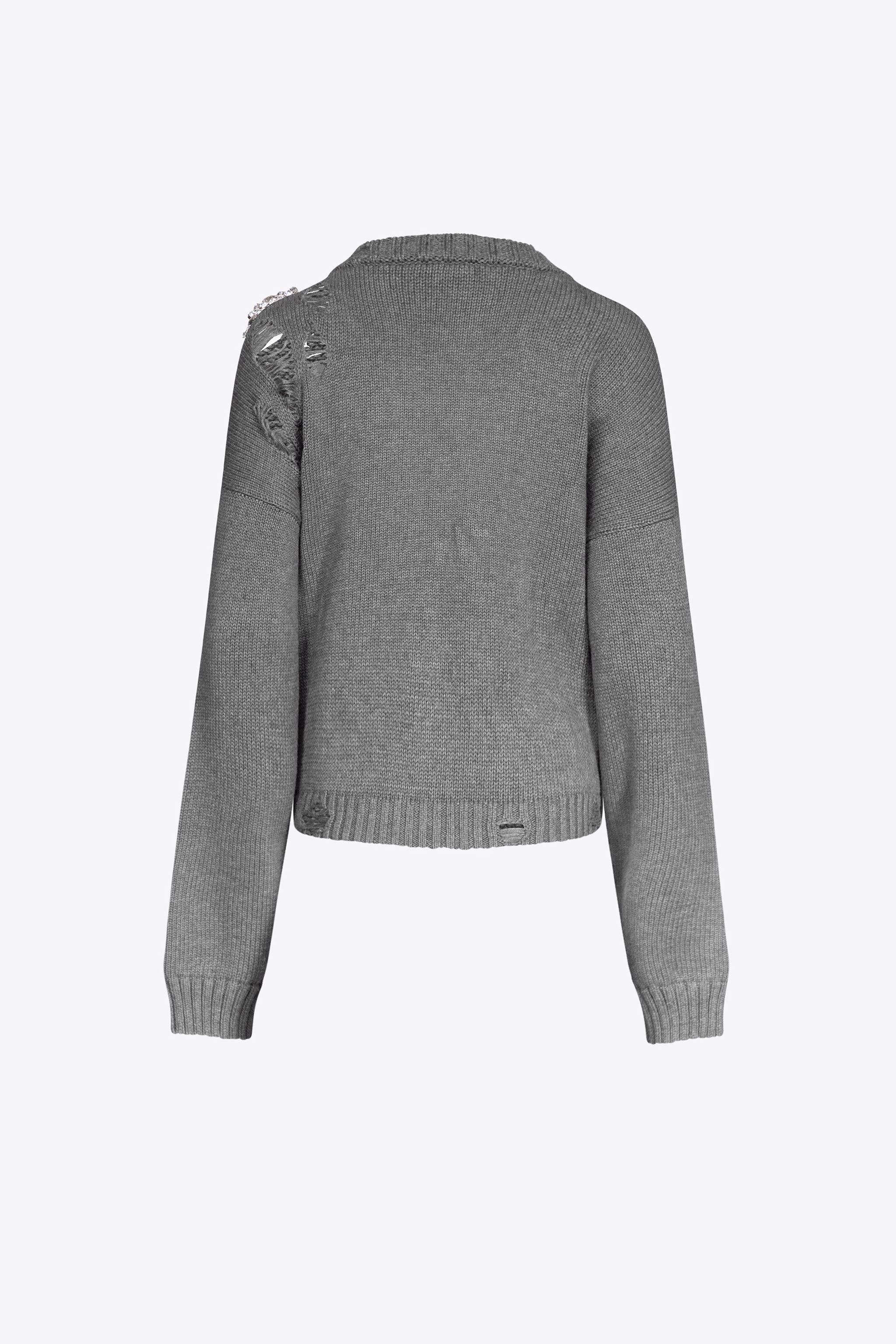 DISTRESSED CRYSTAL CARDIGAN - 2