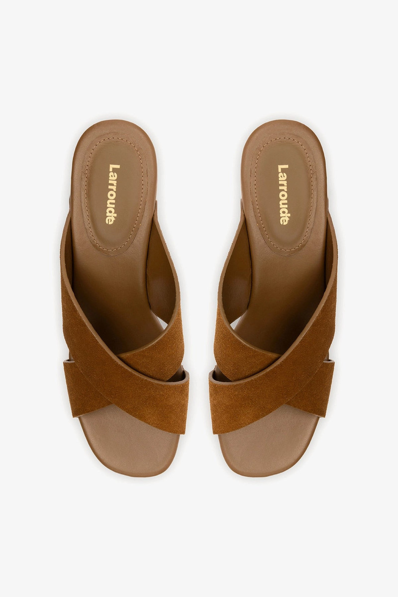 Talitha Dolly Mule In Russet Suede 4