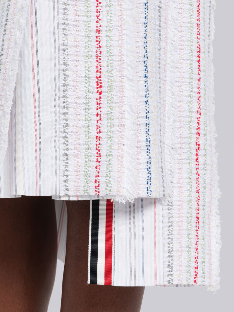 Seersucker Tulle Tweed Pleated Skirt 5