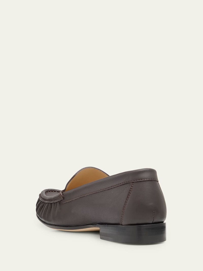 Manolo Blahnik Leonda Leather Loafers outlook