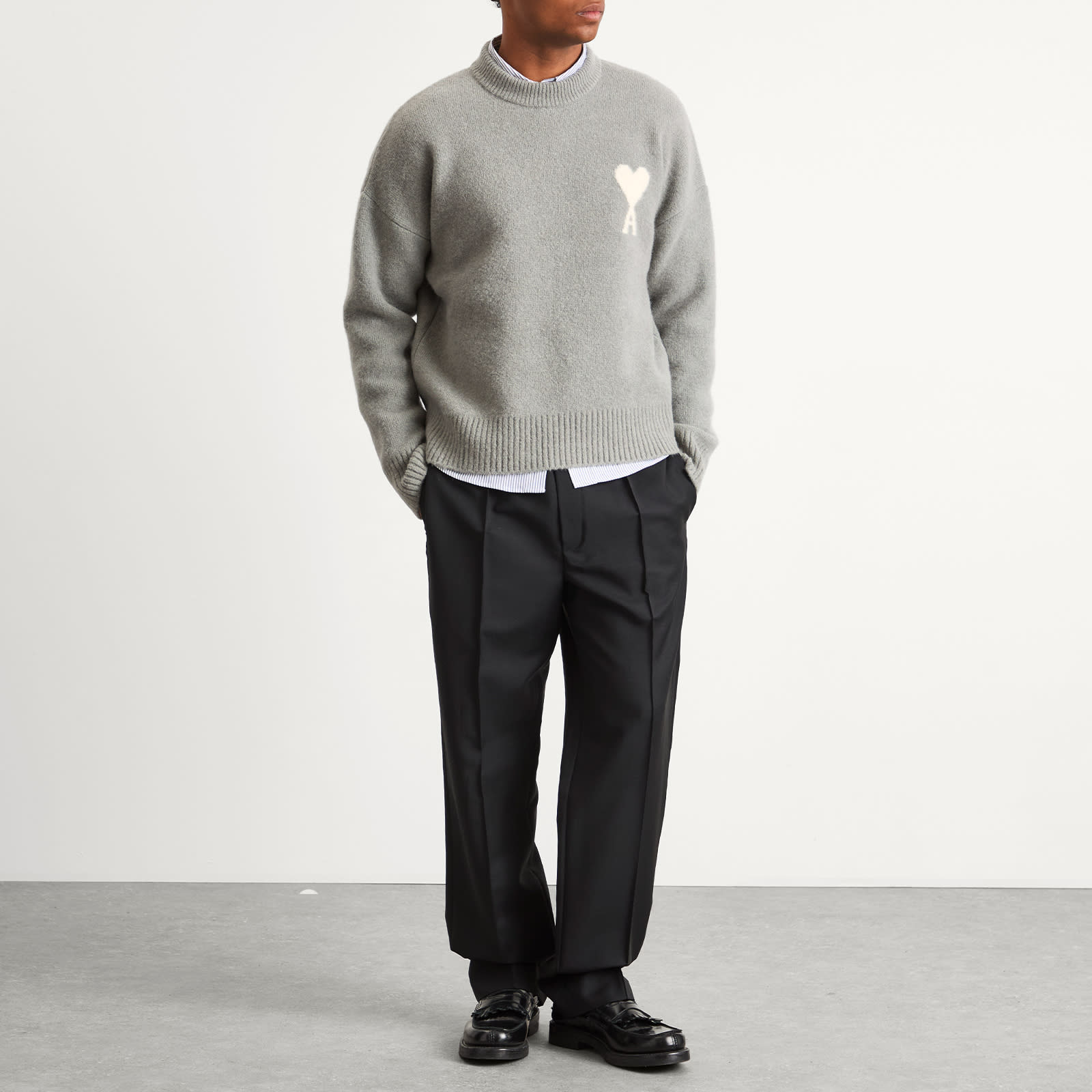 AMI Paris Alpaca Knit ADC Crew Neck Jumper - 4