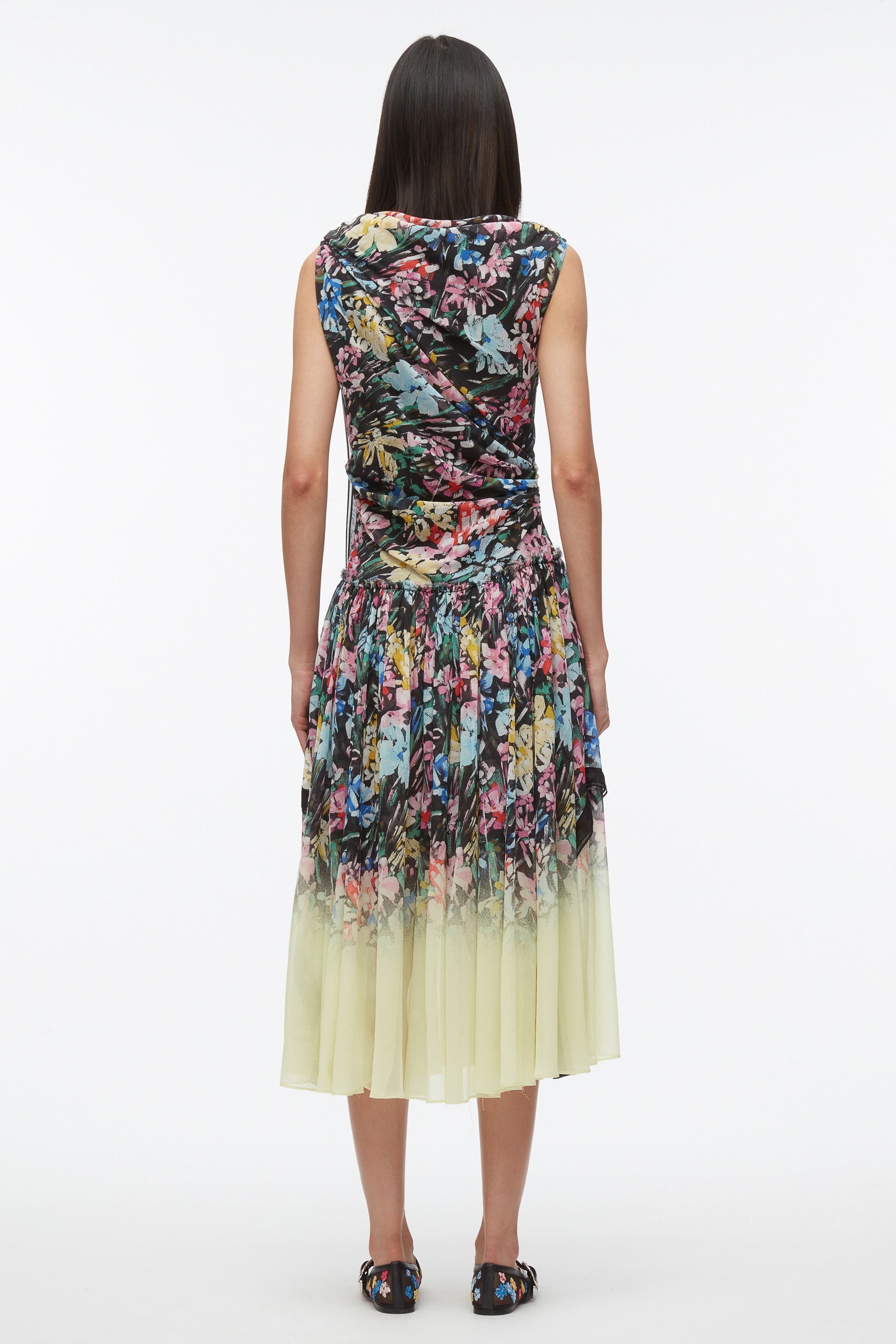 Flowerworks Dégradé Draped Dress - 4