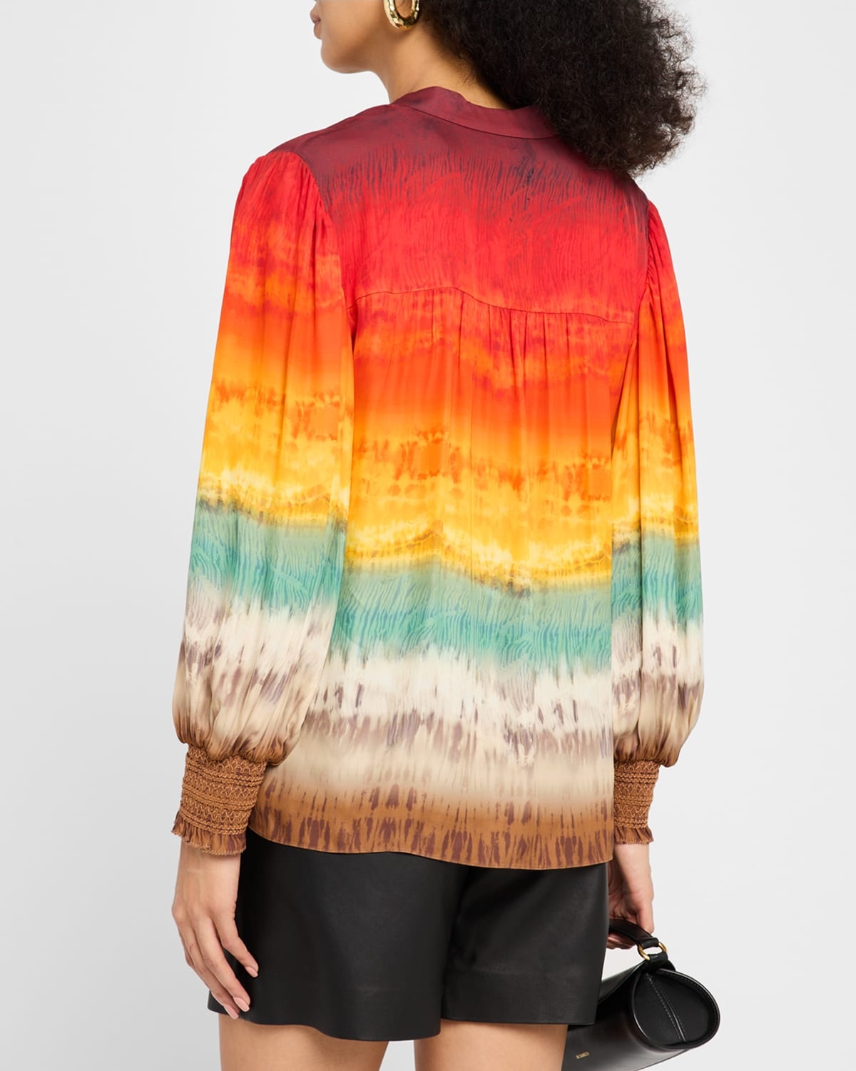 Serena Mandarin-Collar Blouse - 3