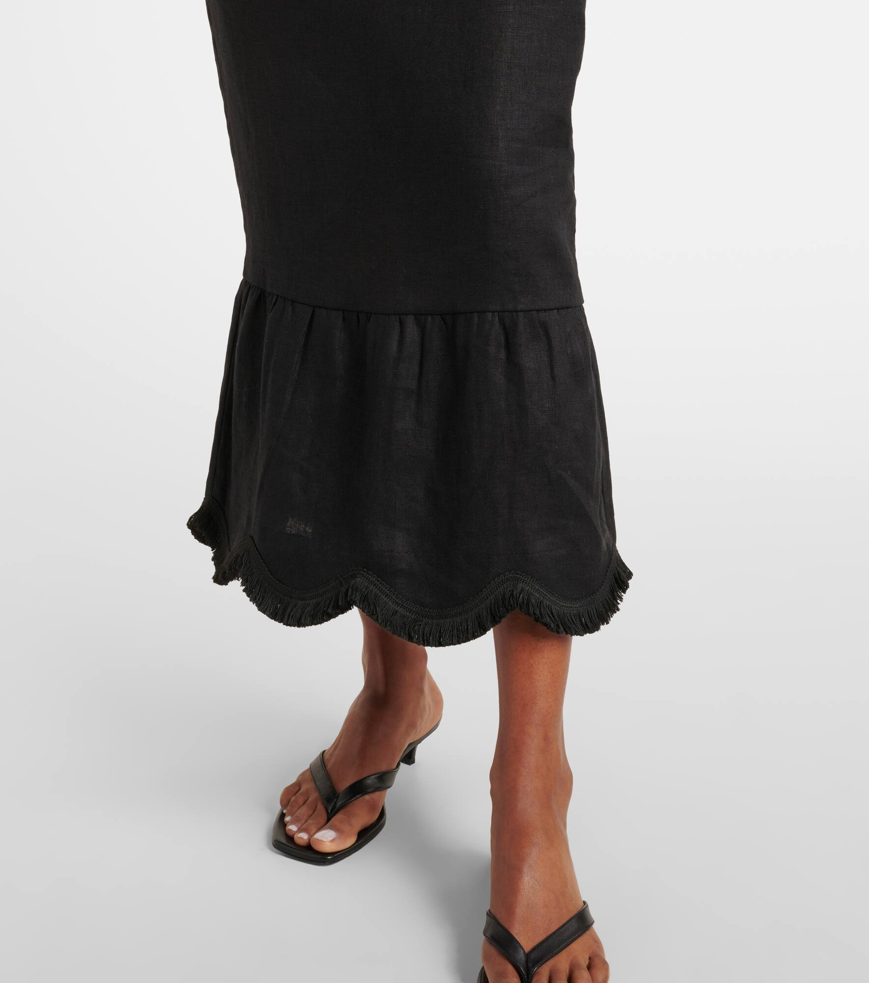 Essie strapless linen gown - 5