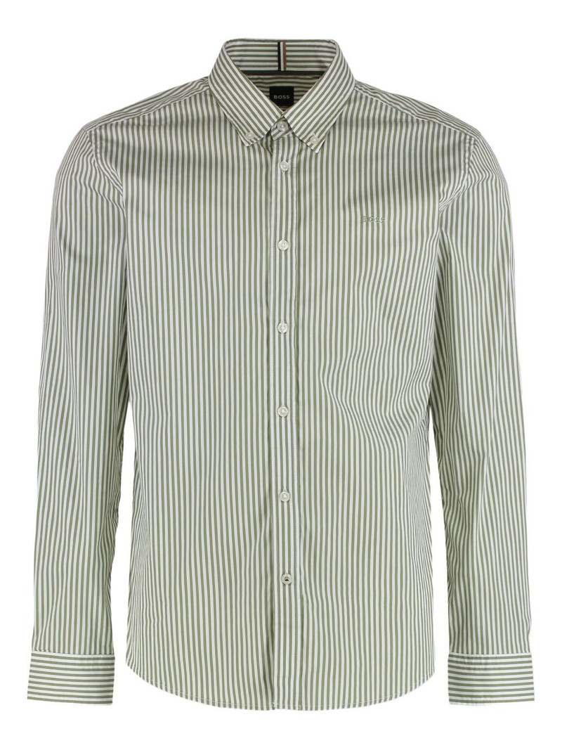 slim-fit striped oxford shirt 1