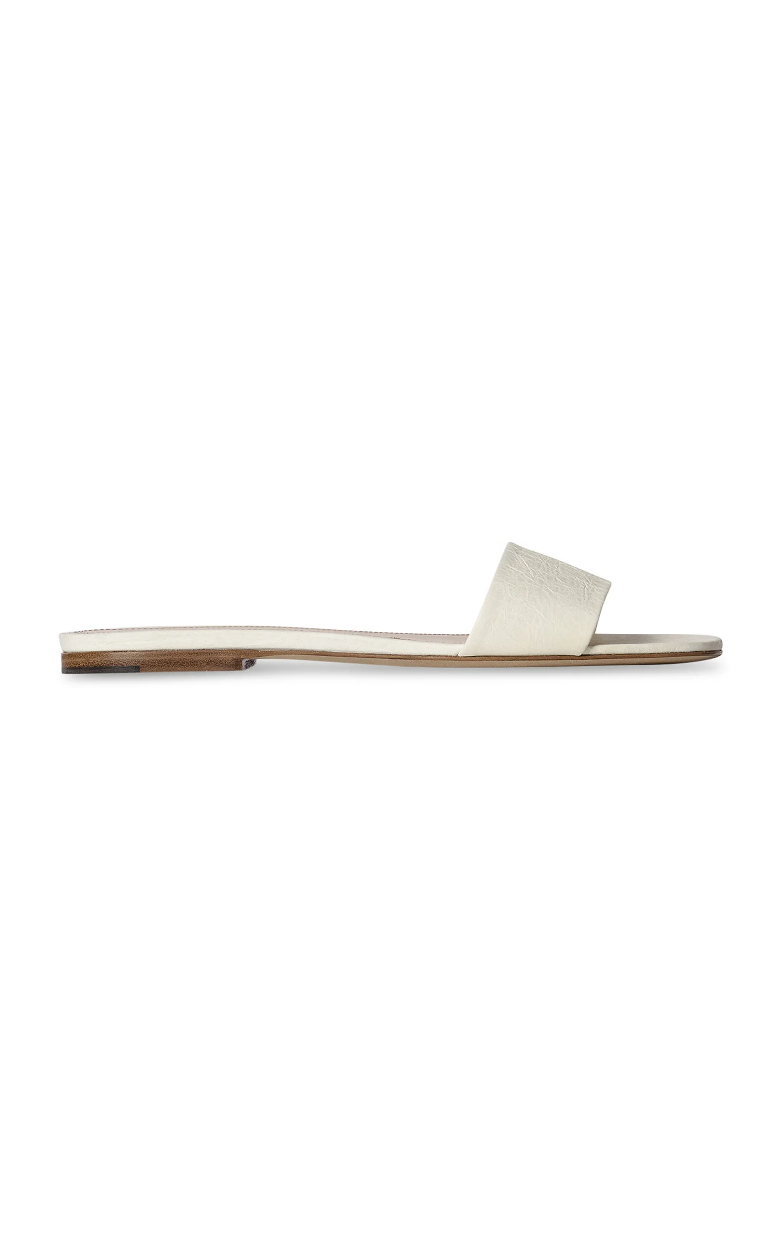 Ann Leather Slides white - 1