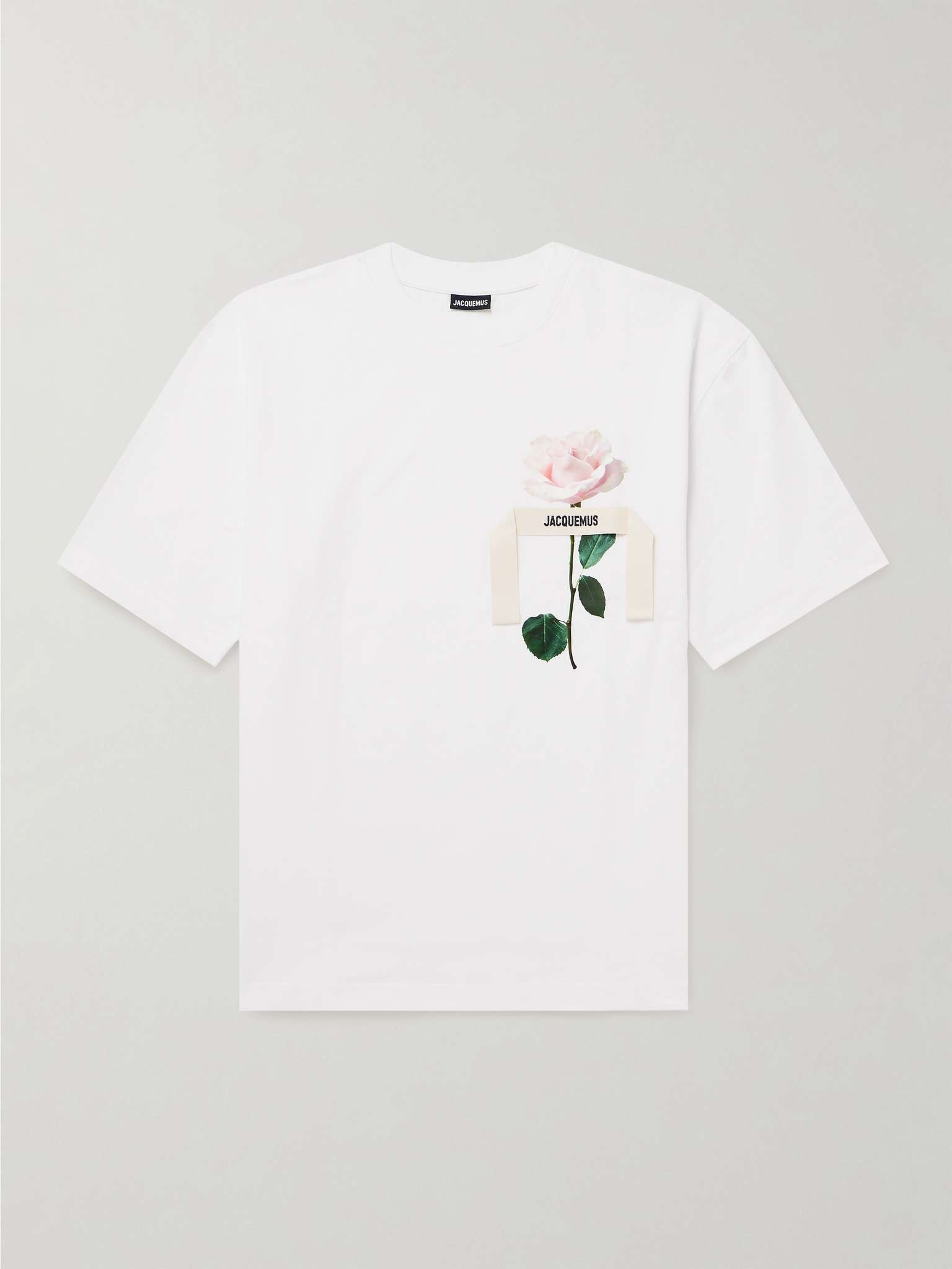 Logo-Appliqéd Printed Cotton-Jersey T-Shirt - 1