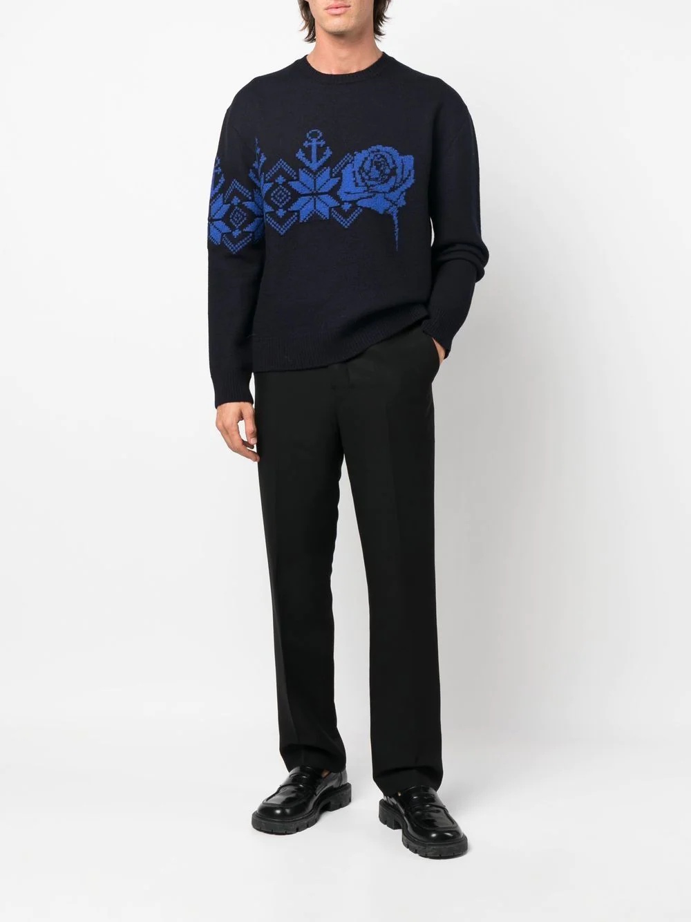 patterned jacquard jumper - 2