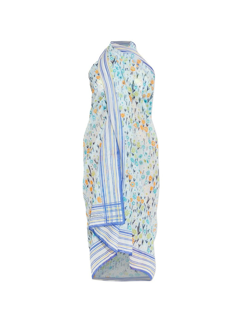 striped floral beach dress 1