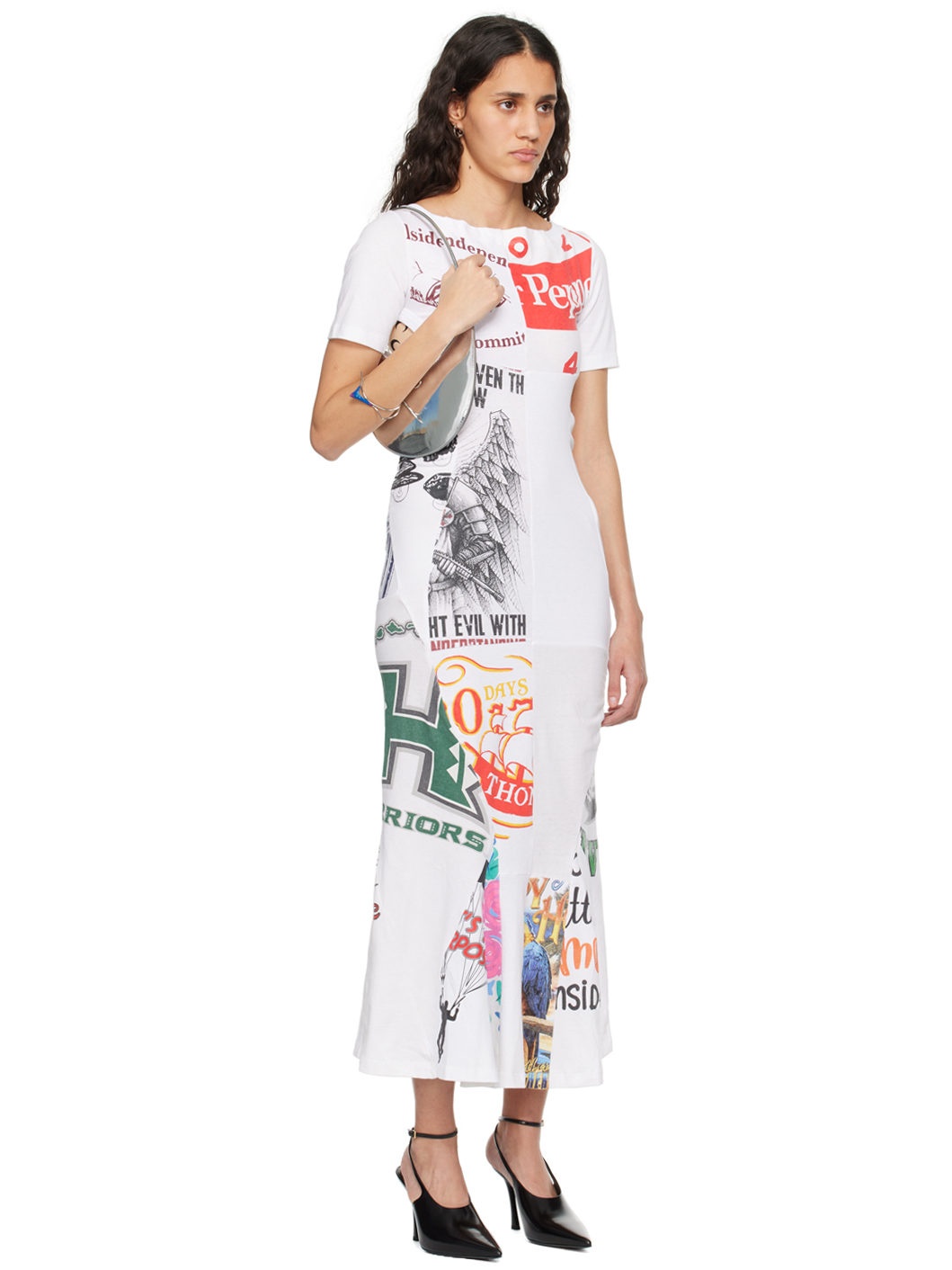 White Regenerated Graphic Maxi Dress - 2