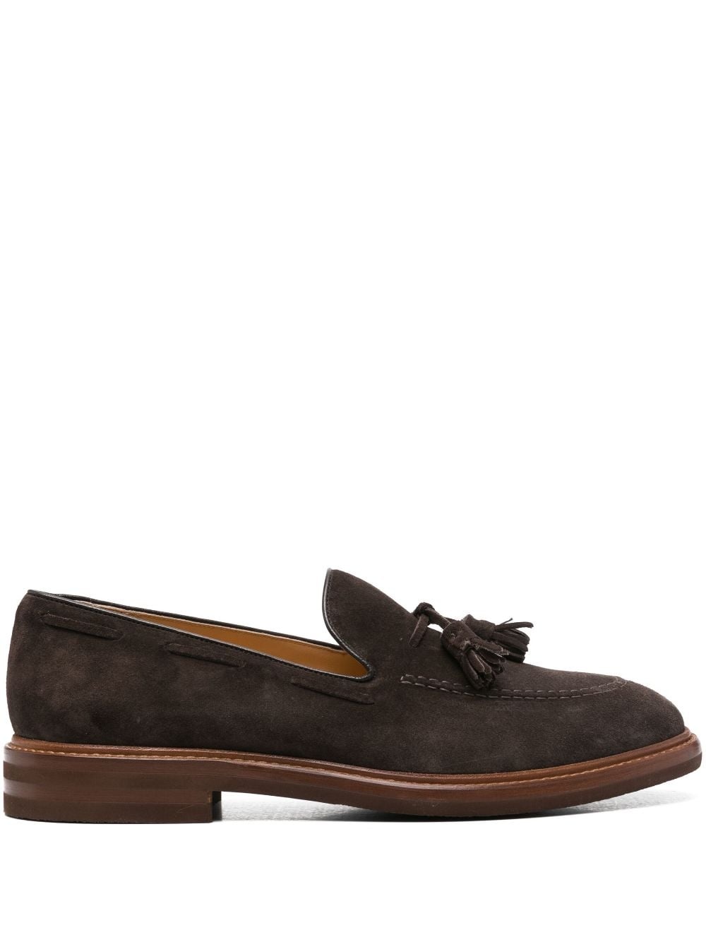 tassel-detail suede loafers - 1