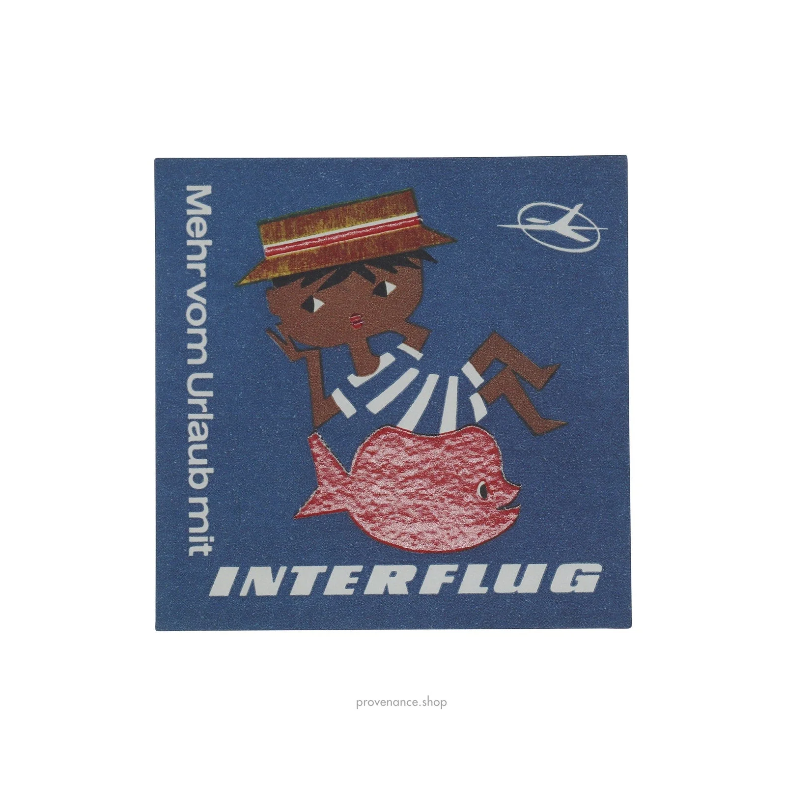 Louis Vuitton Airline Label Postcard Sticker- INTERFLUG - 1