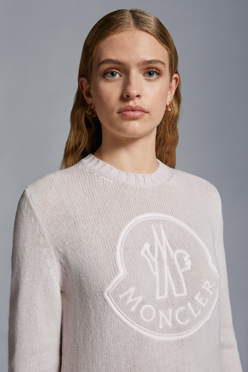 Embroidered Logo Cashmere & Wool Sweater 4