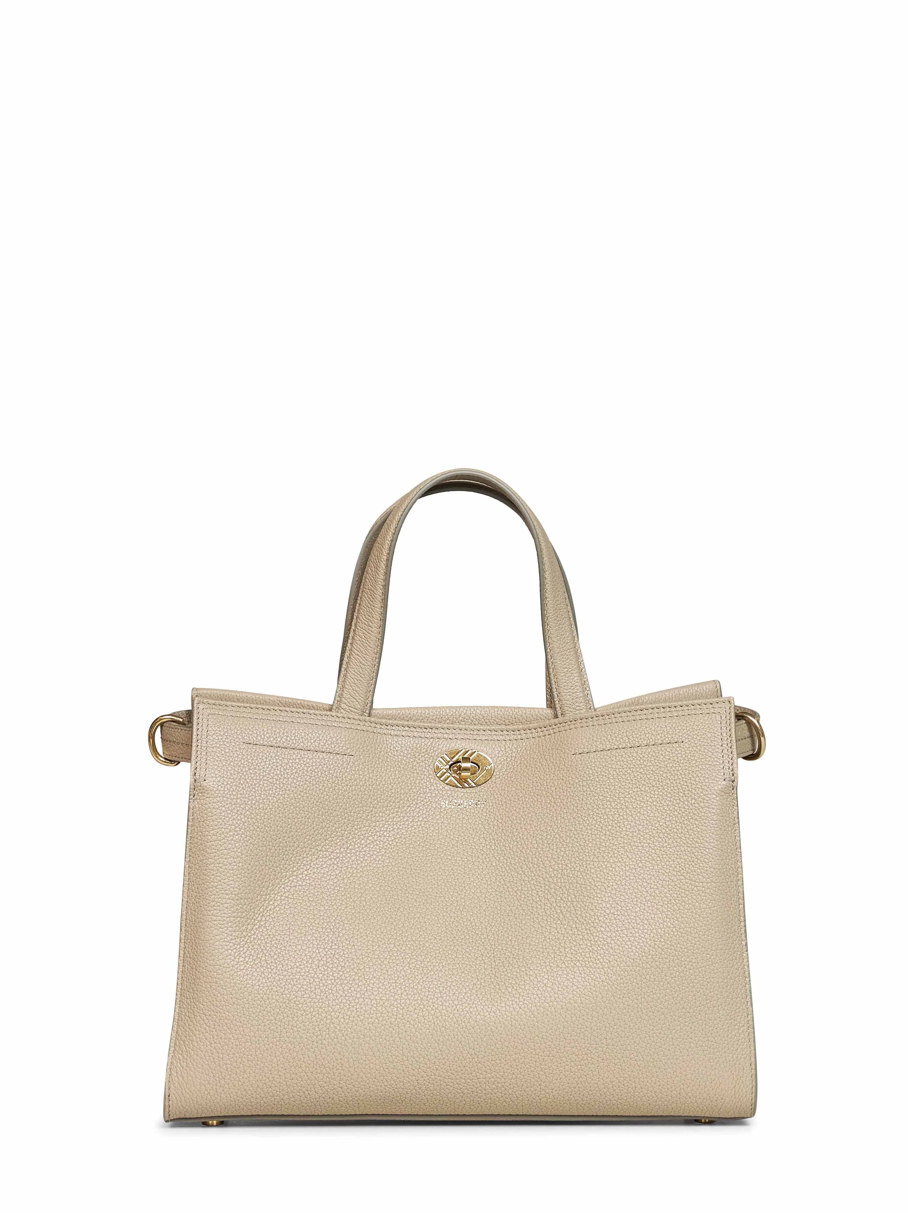 Beige Cotswolds leather tote bag - 1