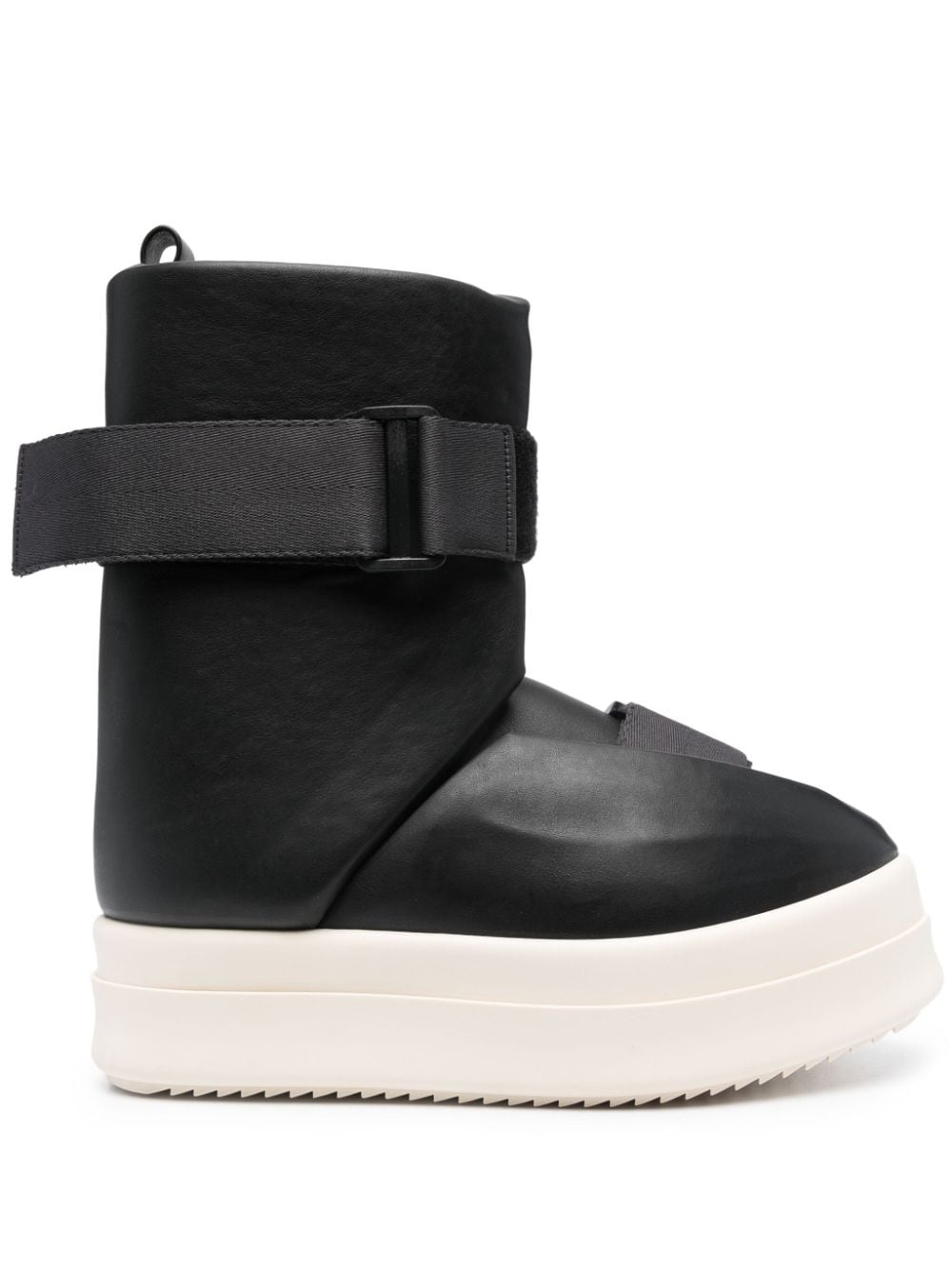 Rick Owens buckled leather ankle boots | REVERSIBLE