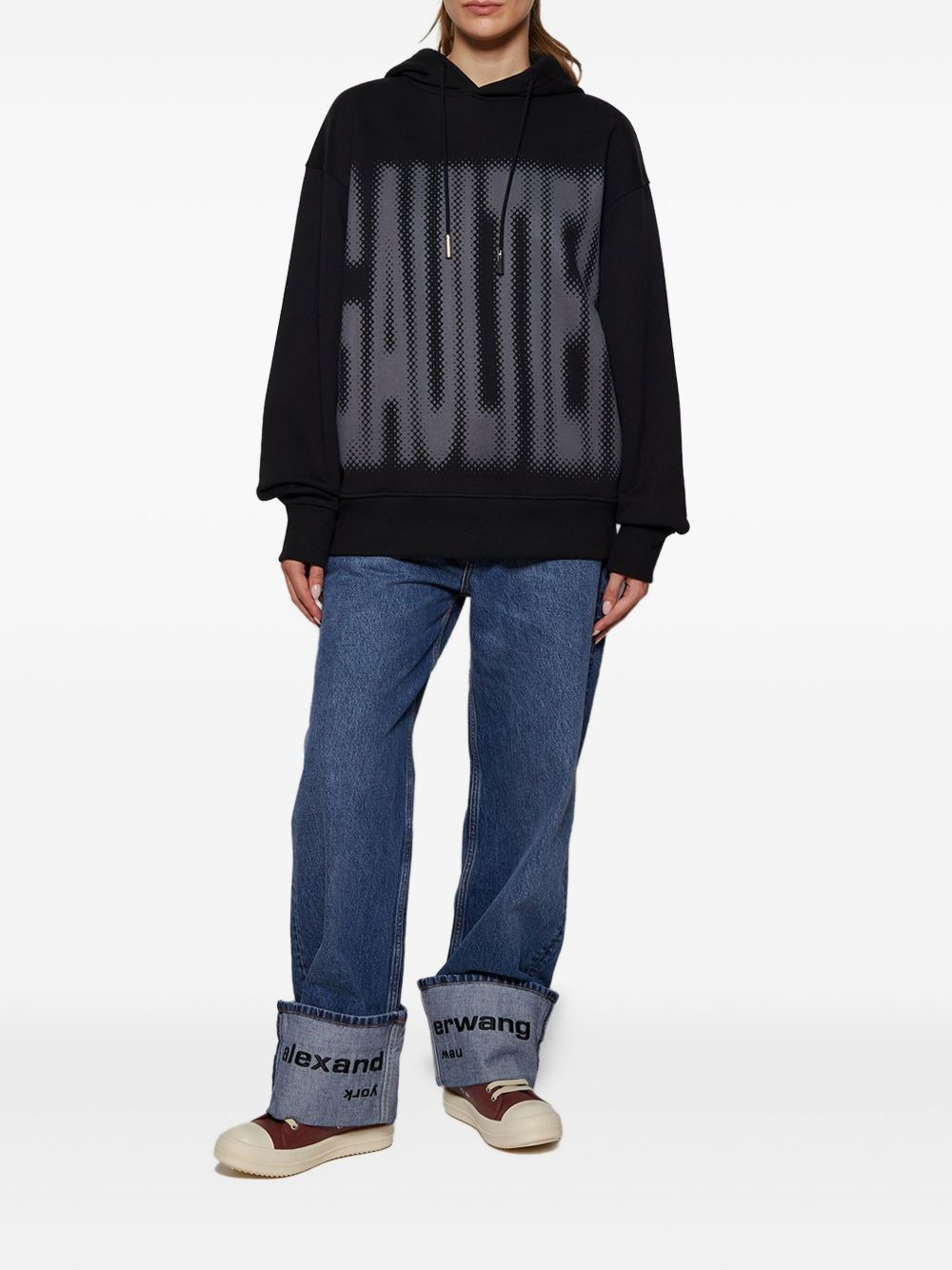 halftone-print hoodie - 3