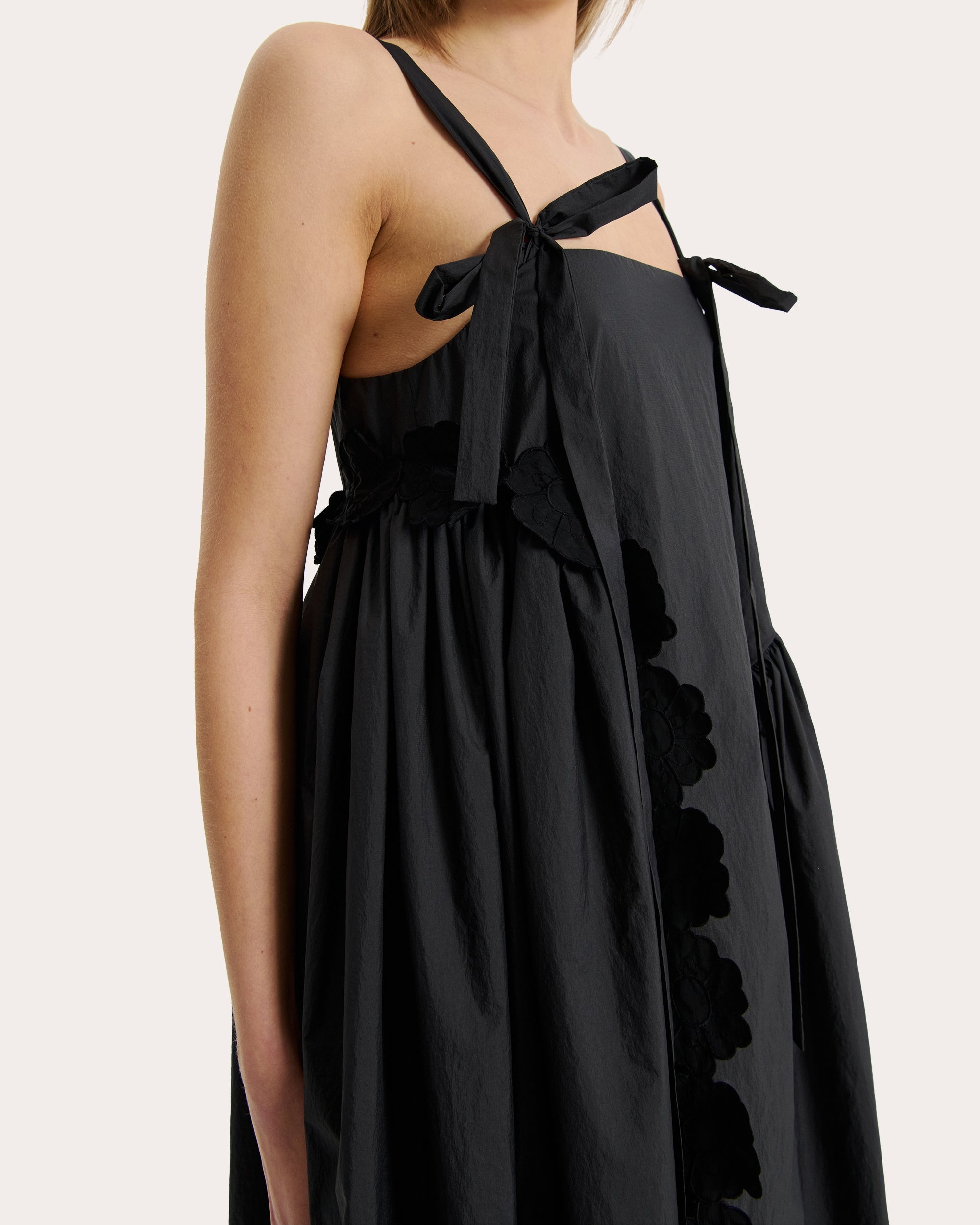 Oaklyn Floral-Appliquéd Nylon Midi Dress - 4