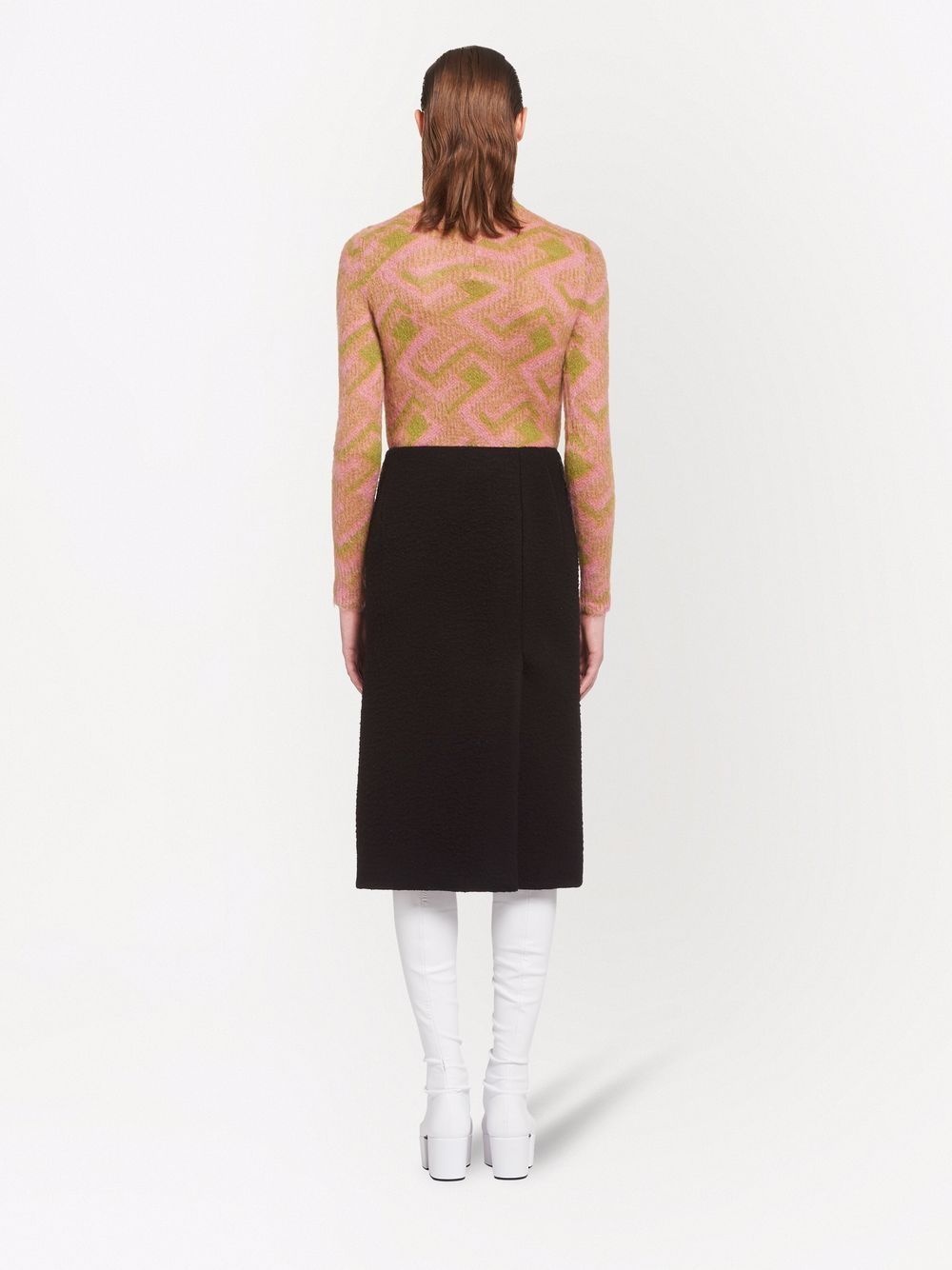 button-detail midi skirt - 4
