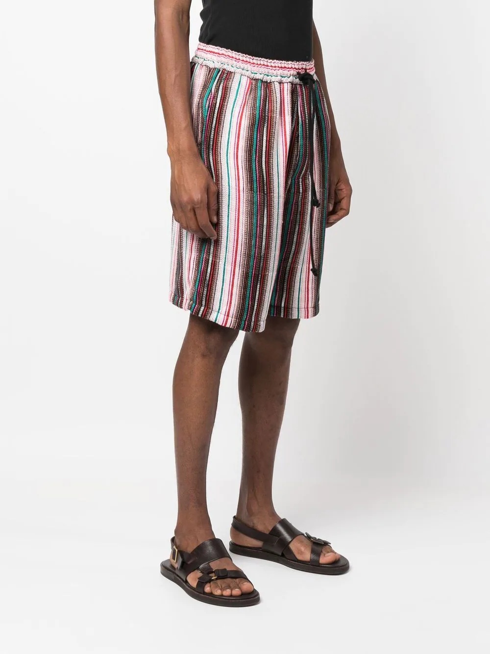 embroidered-stripes bermuda shorts - 3